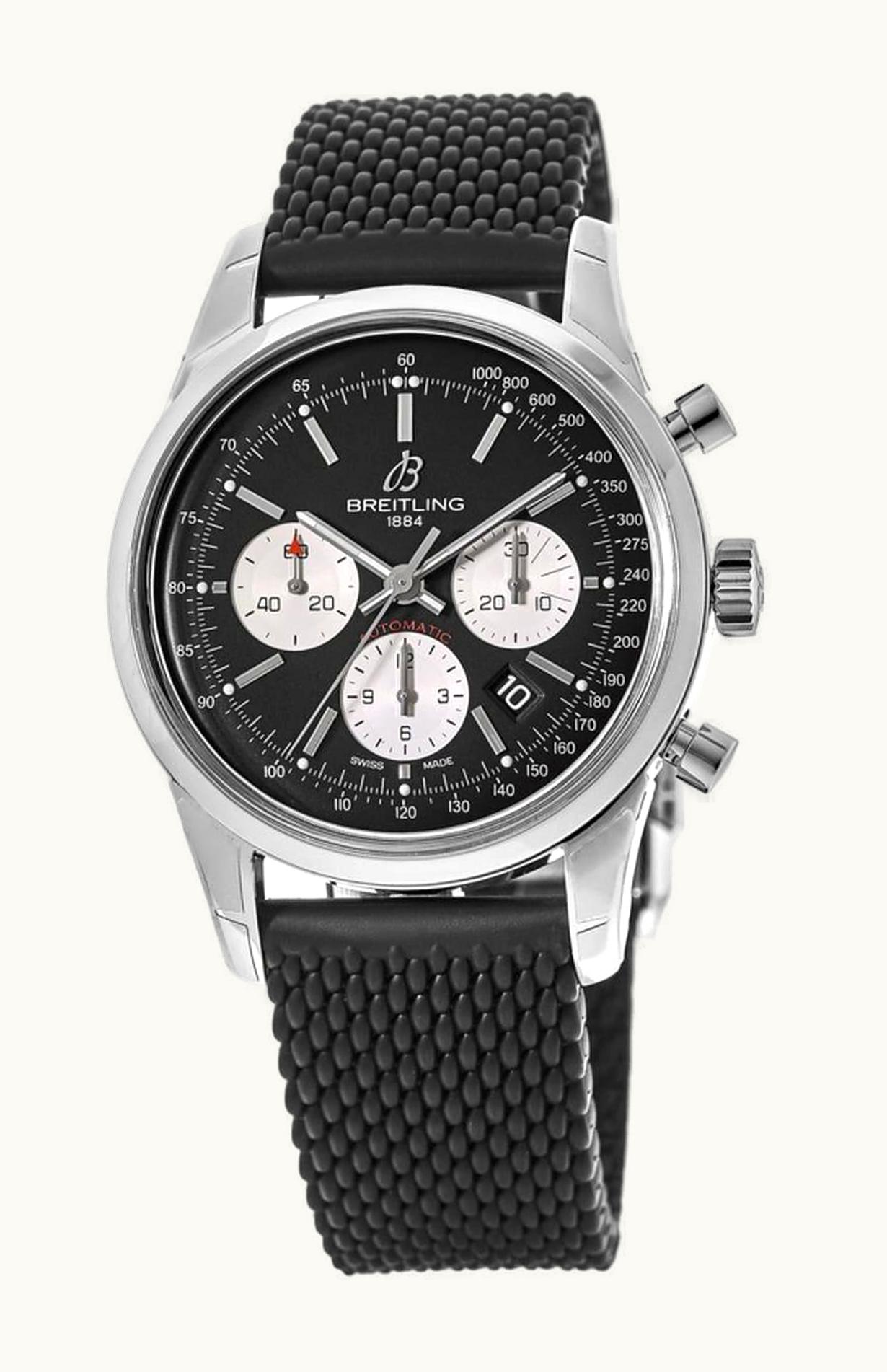 Breitling Transocean Chronograph Red Gold / Black / Rubber Aero Classic